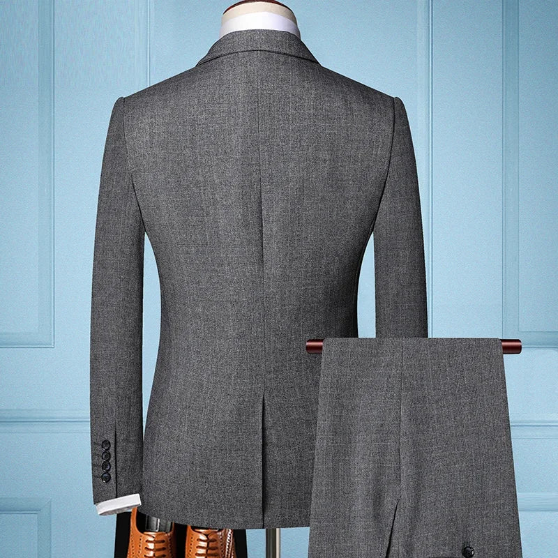 Traje de Hombre Elegante – 3-Piece Slim Fit Suit (Blazer + Vest + Pants) | Men’s Business & Wedding Suit 6XL