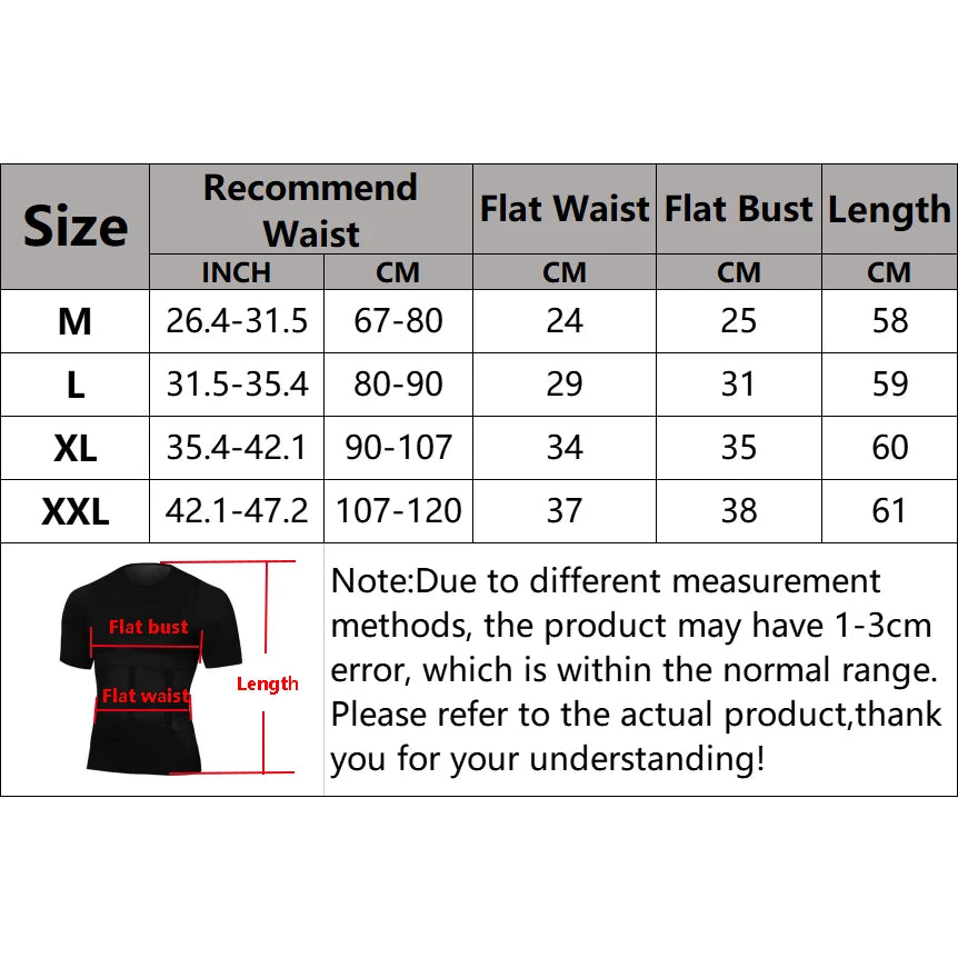 Men’s Slimming Compression Shaper Vest – Posture Support T-Shirt, Body Shaping & Tummy Control, Breathable Quick-Dry Under Shirt for Fitness & Daily Wear