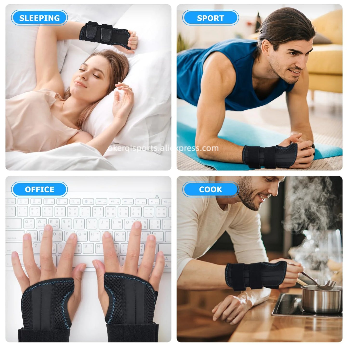 Adjustable Wrist Support Brace – Sport Wristband for Left & Right Hand, Fitness, Weightlifting & Pain Relief