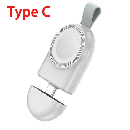 Mini Magnetic Apple Watch Charger - Portable Wireless Charging Dock Cable for Watch Series 8, 7, 6, 5, 4, SE, 3 & 2