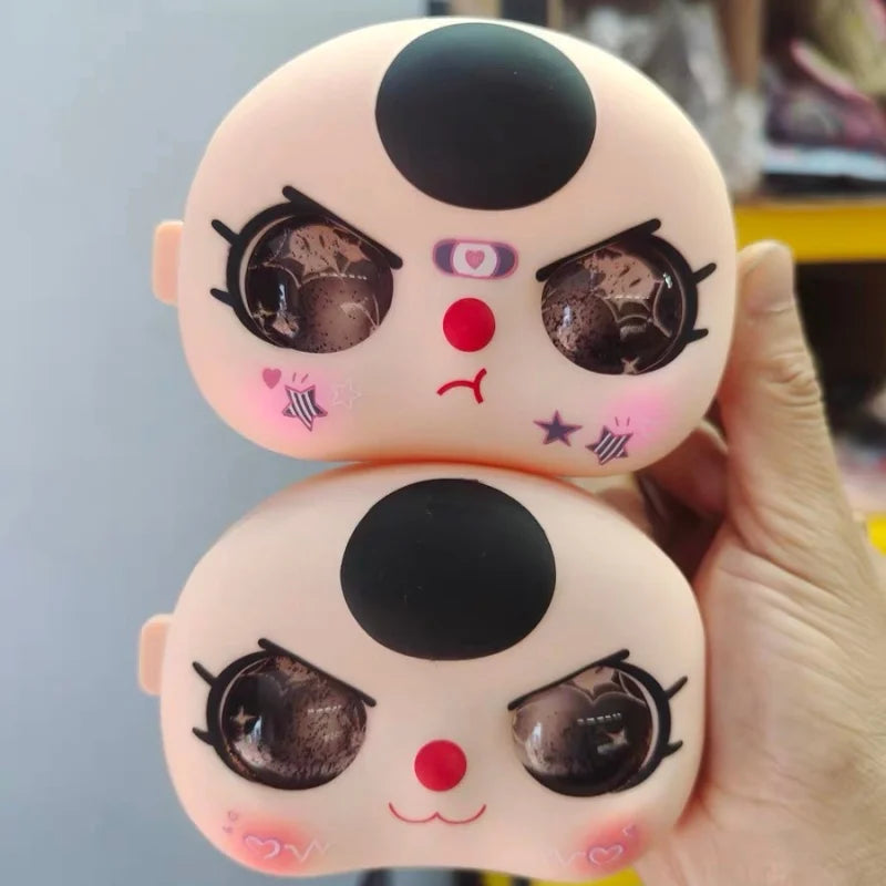 In-Stock 400% Baby Three Vinyl Faces — High-Quality Handmade Angry Expression Replacement Accessory for Dolls