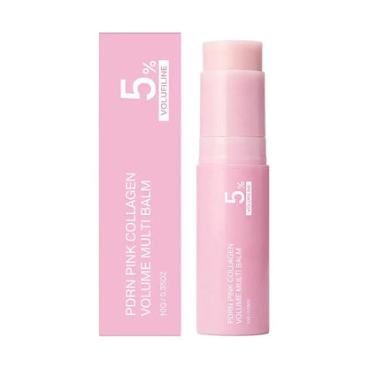 PDRN Pink Collagen Multi Balm Stick - Volufiline Facial, Eye, and Neck Moisturizer for Hydrated, Plump-Looking Skin