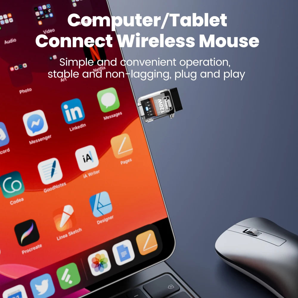 Olaf 120W USB-C OTG Adapter - USB 3.2 Type-C Fast Charging Connector for iPhone 15 16 MacBook iPad & Android Devices