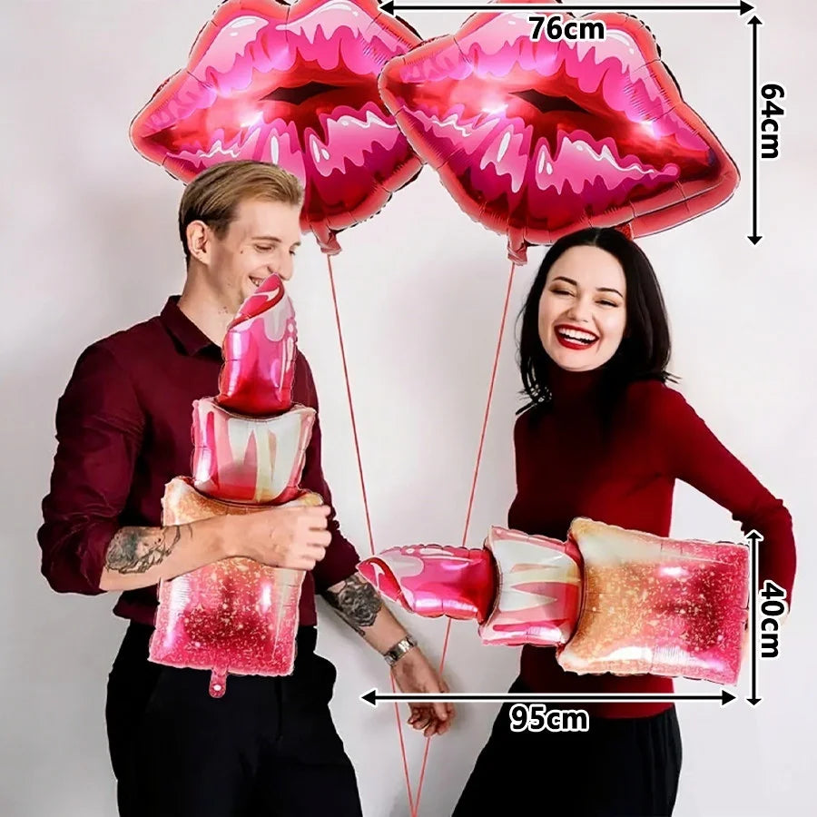 60in Standing Teddy Bear Balloon – Cute Love-Shaped Decoration for Romantic Valentine’s Day, Proposal, Wedding & Birthday Party