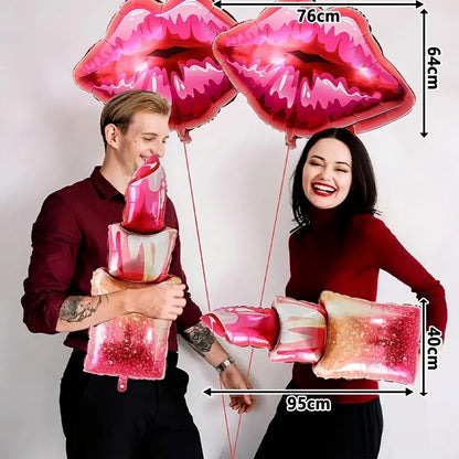 60in Standing Teddy Bear Balloon – Cute Love-Shaped Decoration for Romantic Valentine’s Day, Proposal, Wedding & Birthday Party