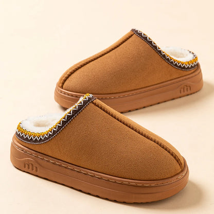 Winter Women's Slippers – Fashionable Fuzzy Fur, Anti-Slip Soft Sole, Warm Indoor & Outdoor Plush Houseshoes for Men & Women