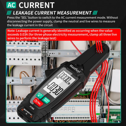 MASTFUYI Digital Clamp Meter - 1mA High-Precision True RMS AC/DC Ammeter for Electrical & Automotive Testing