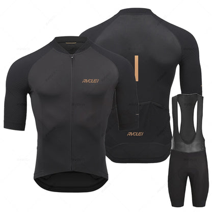 Men’s Pro Team Cycling Jersey Set - Breathable Road Bike Racing Clothing for Cycling & Training