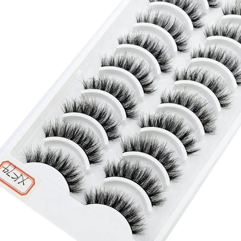 10 Pairs 3D Mink False Eyelashes – Natural Long & Short Lash Extensions Makeup Kit (41 Styles)