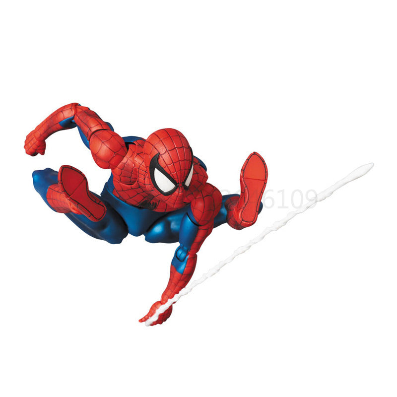 Disney Mafex 075 Spiderman Action Figure – 16cm High-Quality Spider-Man Model with Accessories, Collectible Toy Gift