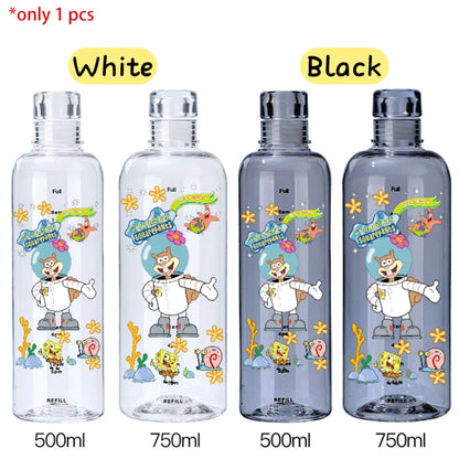 SpongeBob Graduated Water Cup - 500ml/750ml BPA-Free Plastic Bottle