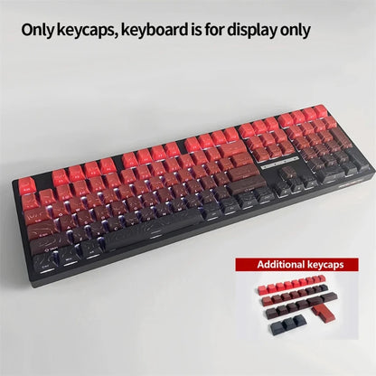 Contour 4.0 Side-Engraved PBT Translucent 97-Key Mechanical Keyboard Keycaps – White Gaming Keycap Set for Magnetic Switch F75 GMK87