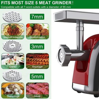 Stainless Steel Meat Grinder Blades & Plate Discs – Food Grinder Accessories for Stand Mixers & Meat Grinders