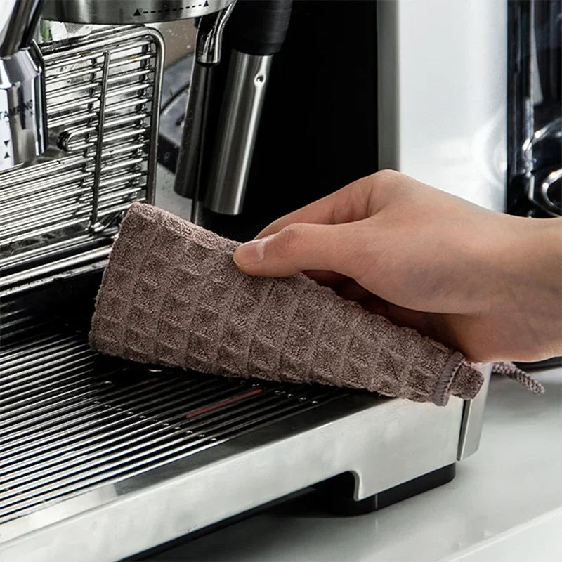 Super Absorbent Barista Towel – Lint-Free Square Coffee Machine Cleaning Cloth
