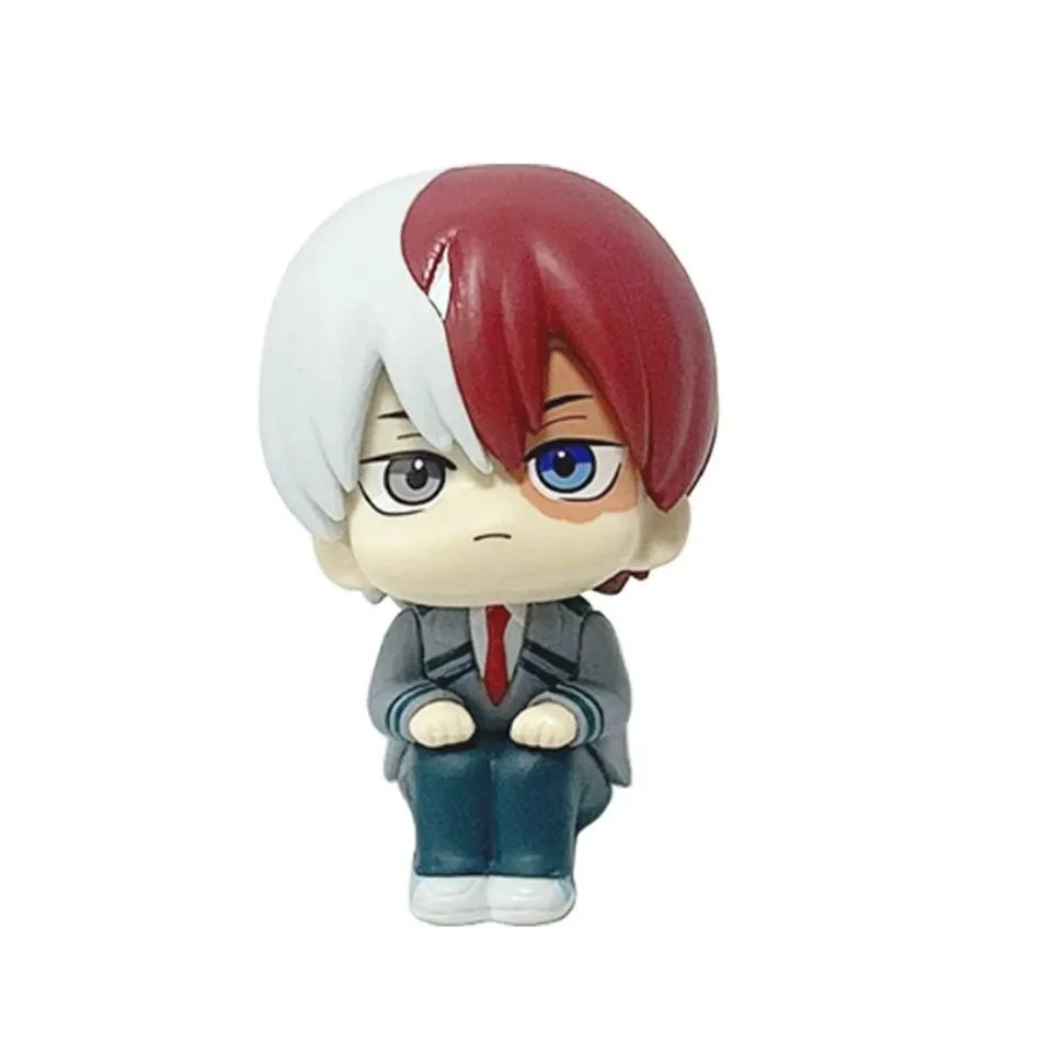 10cm My Hero Academia Anime Figures – Midoriya Izuku, Bakugo Katsuki & Todoroki Shoto PVC Action Statuette Collectible Toy Set