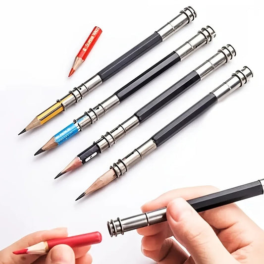 Adjustable Metal Pencil Extender – Ideal for Artists, Schools, Offices, Sketching & Writing