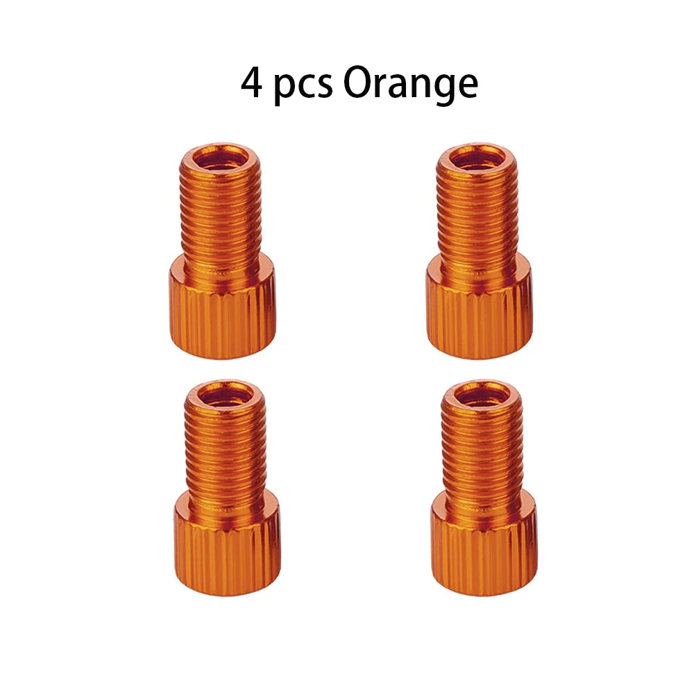 10-Color Aluminum Bicycle Valve Adapter – PRESTA to SCHRADER Converter for Bikes & Cars