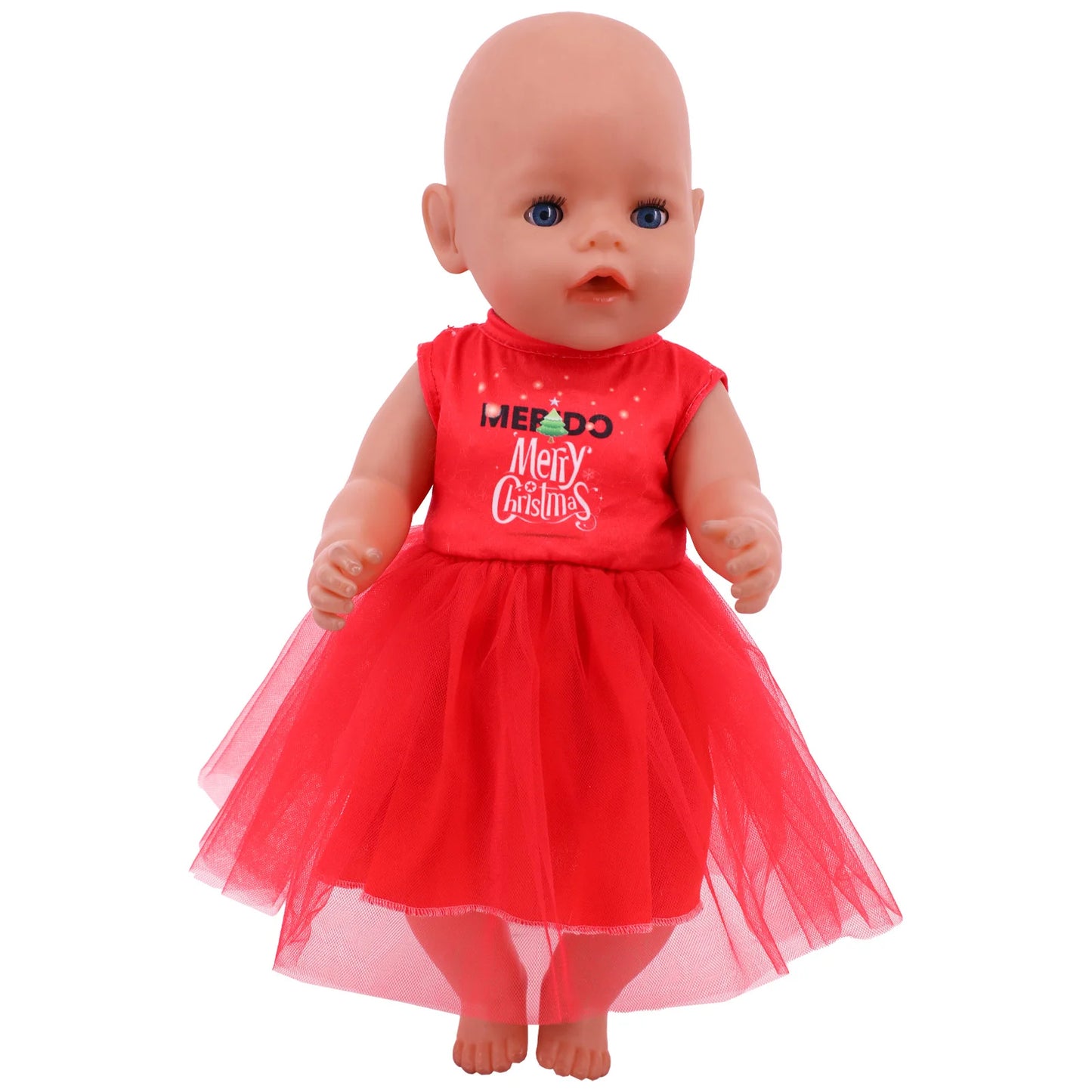 Pop Doll Christmas Outfit — Dress, Top & Pants Set for 18-Inch American and 43CM Reborn Baby Dolls, Our Generation Girl’s Toy Accessories