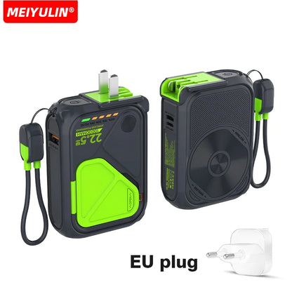 Magnetic Wireless Power Bank 20000mAh - Large Capacity Fast Charger with AC Plug, External Spare Battery for iPhone
