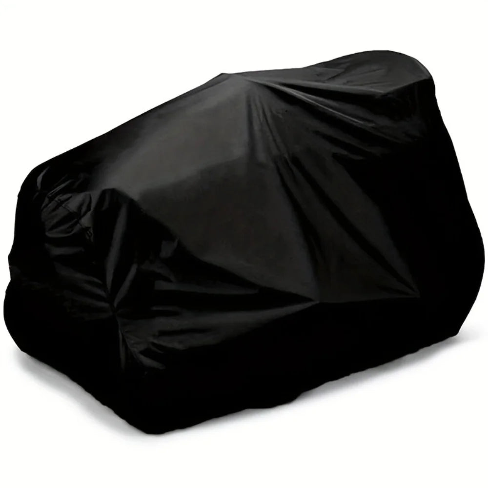 Heavy-Duty Yard Tractor Cover - Black Oxford Fabric Outdoor Lawn Mower Storage Protector & Accessory Cover