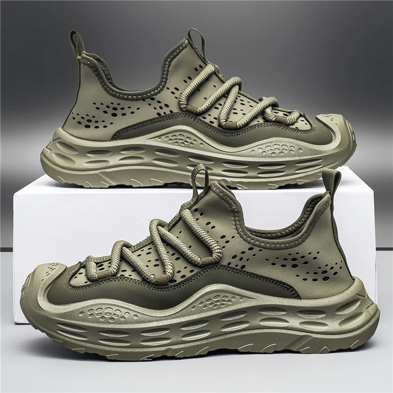 Men’s Casual Sport Sneakers - Breathable Thick Sole Shoes with Anti-Skid & Wear-Resistant Design