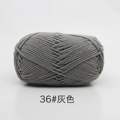 40-50g/Set 4ply Milk Cotton Knitting Yarn – Dyed Lanas for Crochet, Sweaters, Hats & Dolls, Affordable Craft Supplies