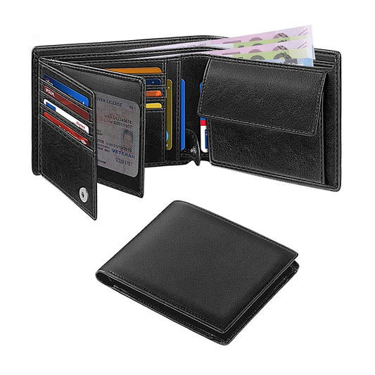 Men’s RFID Blocking Slim Wallet – Multi-Functional Credit Card Holder with 15 Card Slots, Compact Minimalist Wallet for Everyday Use