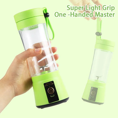 Blend n' Go: Portable USB Fruit Juice Blender – Your Summer Sipper with 6 Blades of Refreshment!