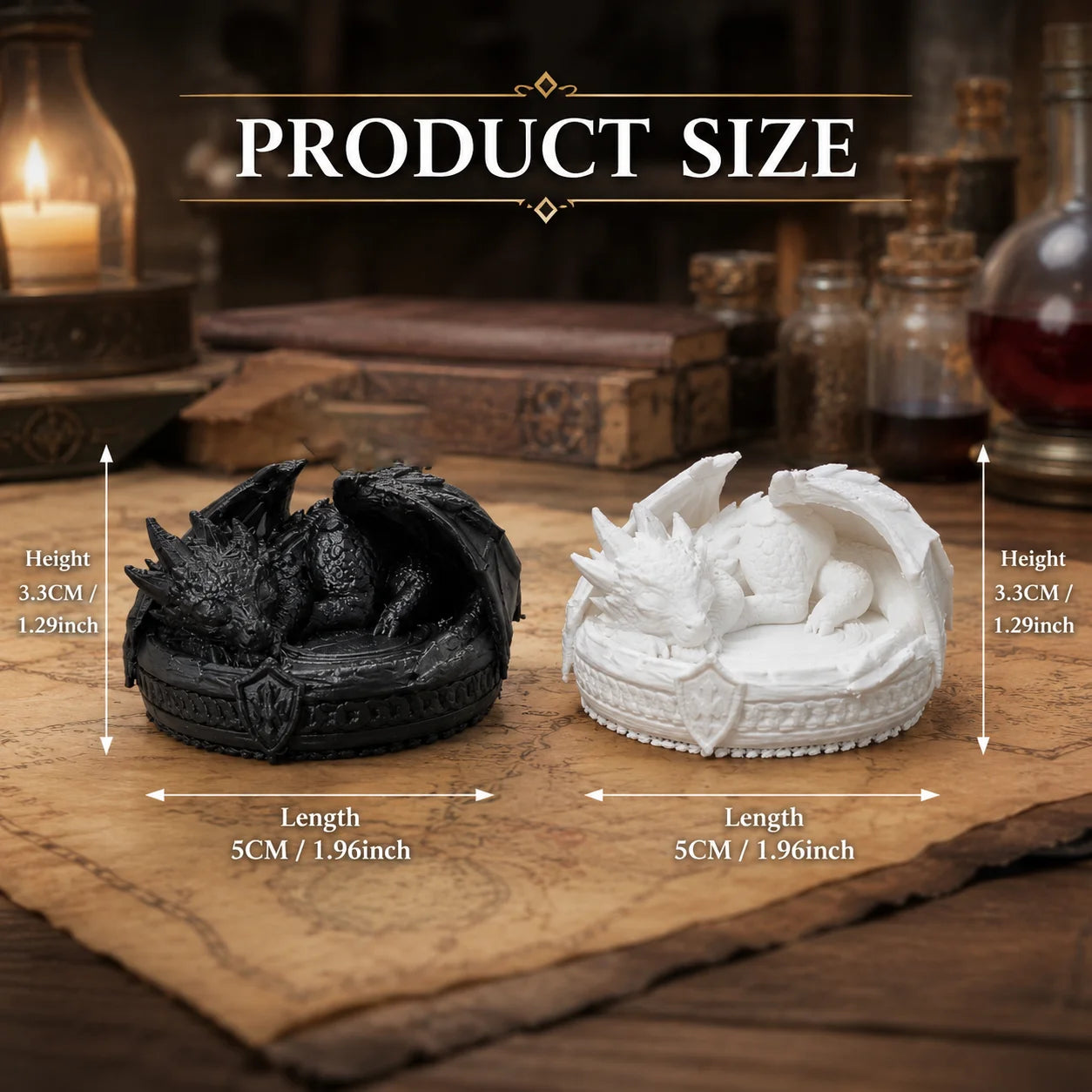 Mini Sleeping Dragon Figurine - Cute Tabletop & Bookshelf Decor for Collectors