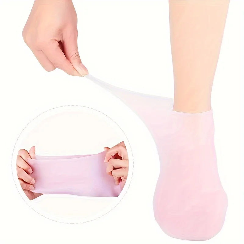 2 Pack Silicone Moisturizing Foot Socks – Gel Socks for Cracked Feet, Foot Spa Treatment & Deep Hydration