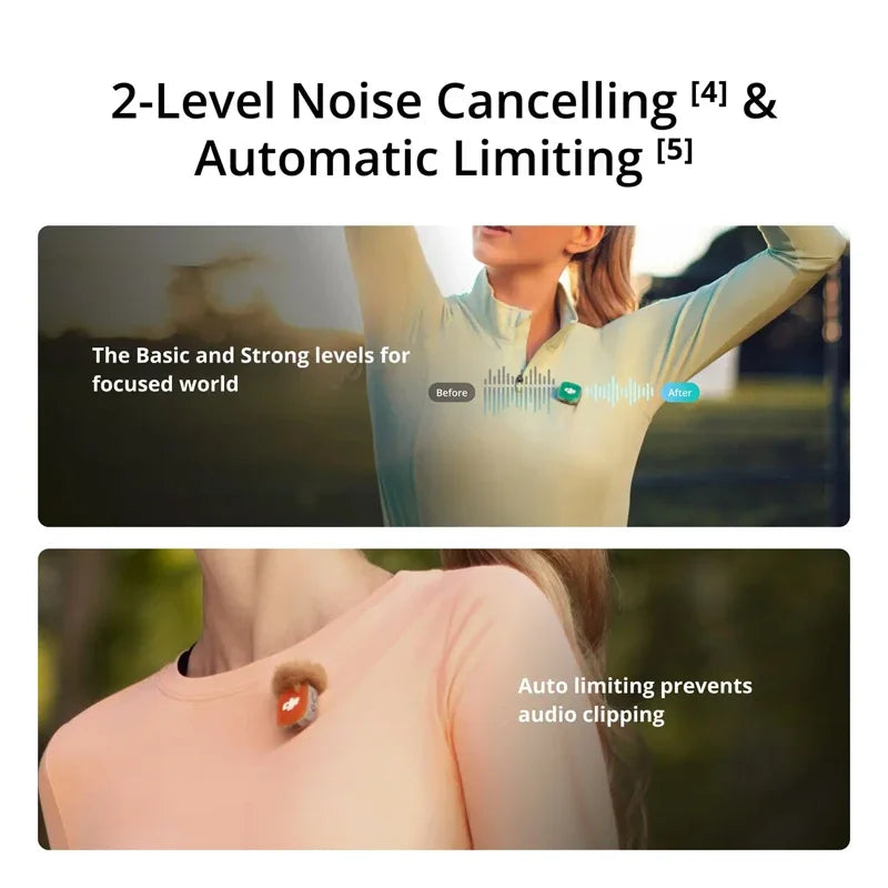 DJI Mic Mini 2 - Wireless Microphone with High-Quality Audio, Automatic Limiting and 48-Hour Battery Life