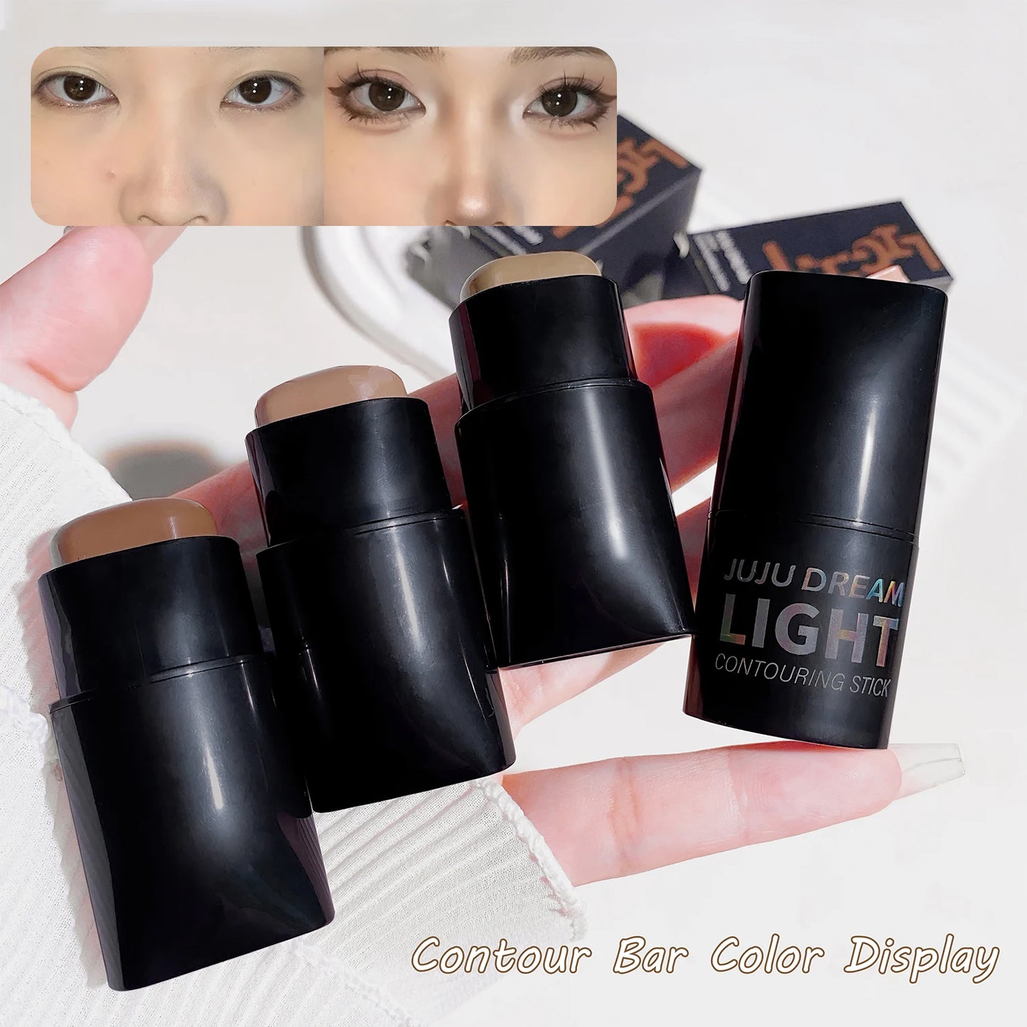High-Light Trimming Stick Contour Shadow Cream - Natural Nude Makeup, Three-Dimensional Brightening Lying Silkworm Contour Stick