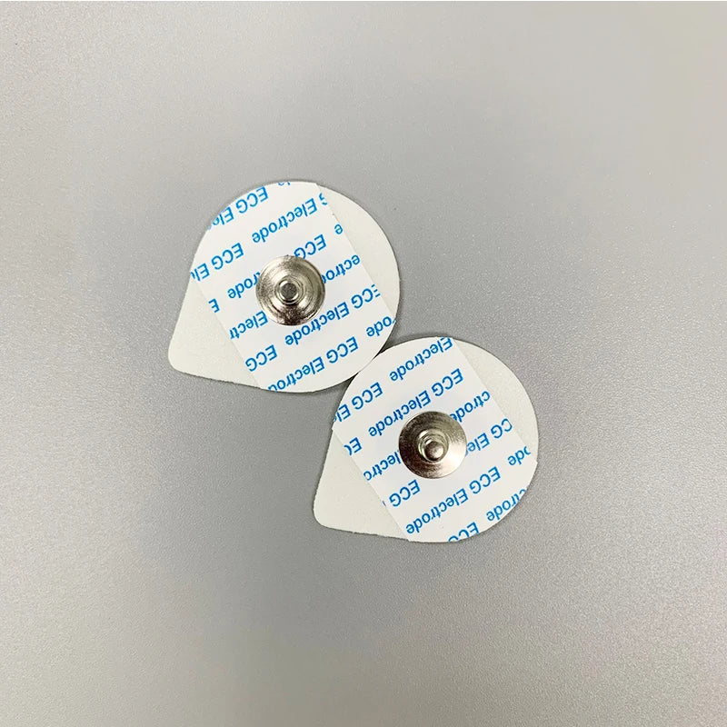 50-Pack Children's Disposable ECG Electrodes — Dry Foam with 3.9mm Snap, Medical Use