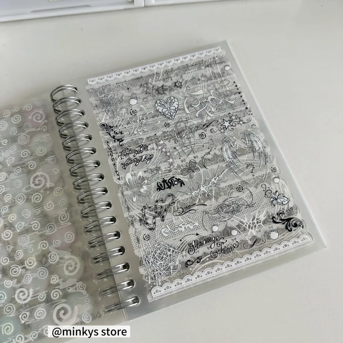 32-Sheet PET Transparent Sticker Book - Clear Scrapbooking Stickers for Journals, Planners, and Creative Stationery