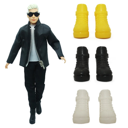 NK Mix 12" Fashion Doll Shoes & Clothes — Casual Leather Sneakers, Boots & Slippers for Boy & Princess Dolls