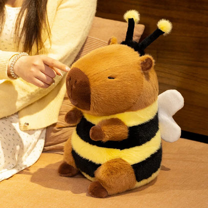 Cute Bee Capybara Plush Toy – Soft Stuffed Animal Doll for Kids, Birthday Gifts & Room Decor