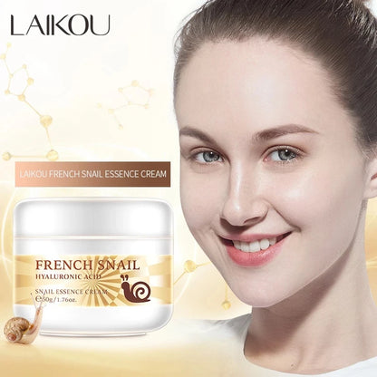 50g Snail Face Cream – Hydrating Hyaluronic Acid Moisturizer, Smooths Dry Rough Skin, Nourishing Essence Skincare for Soft Radiant Face Cream