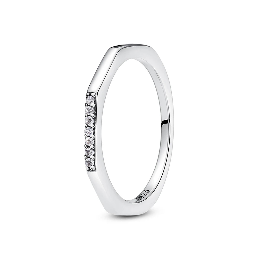 925 Sterling Silver Women’s Ring – Crown, Heart & Wishbone Design with Crystal, Rose Gold Engagement & Wedding Jewelry
