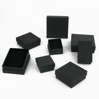 Black Square Jewelry Gift Box Organizer — Display & Packaging for Rings, Earrings, Necklaces, Bracelets, Brooches