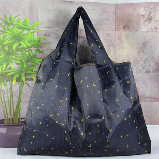 Thick Foldable Reusable Shopping Bag – Large Capacity Waterproof Eco-Friendly Grocery Storage Tote with Shoulder Strap for Supermarket & Travel Use