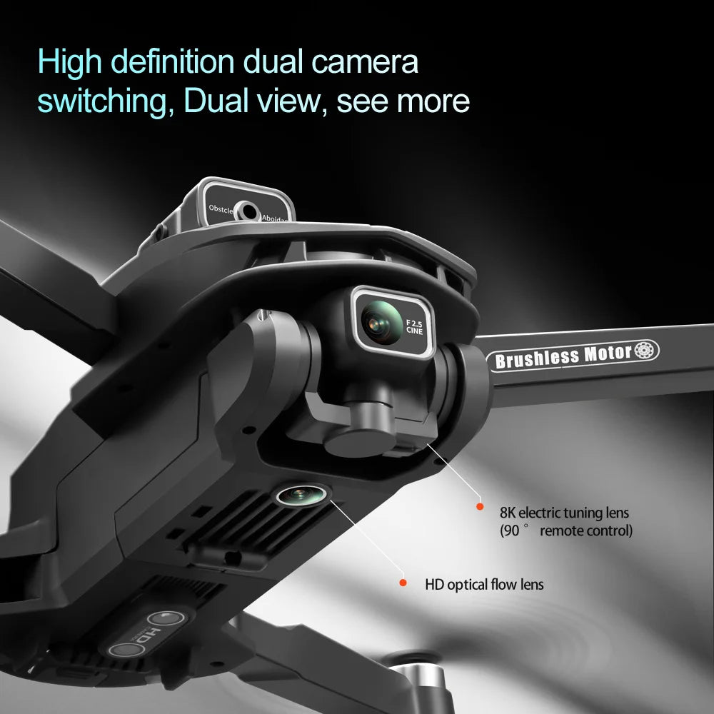 2025 V168 Pro MAX GPS Drone – 8K HD Camera, 5G WiFi FPV, 360° Obstacle Avoidance, Brushless RC Quadcopter