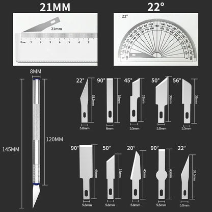 Pen Style Metal Carving Knife Set | Artistic Seal Cutting & DIY Precision Repair Tool Kit