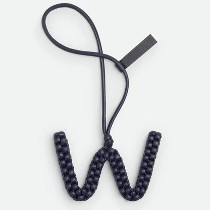 Woven Leather Letter Bag Charm – Luxury Handwoven Pendant Ornament for Women’s Handbags, Fashionable Bag Decoration Accessory