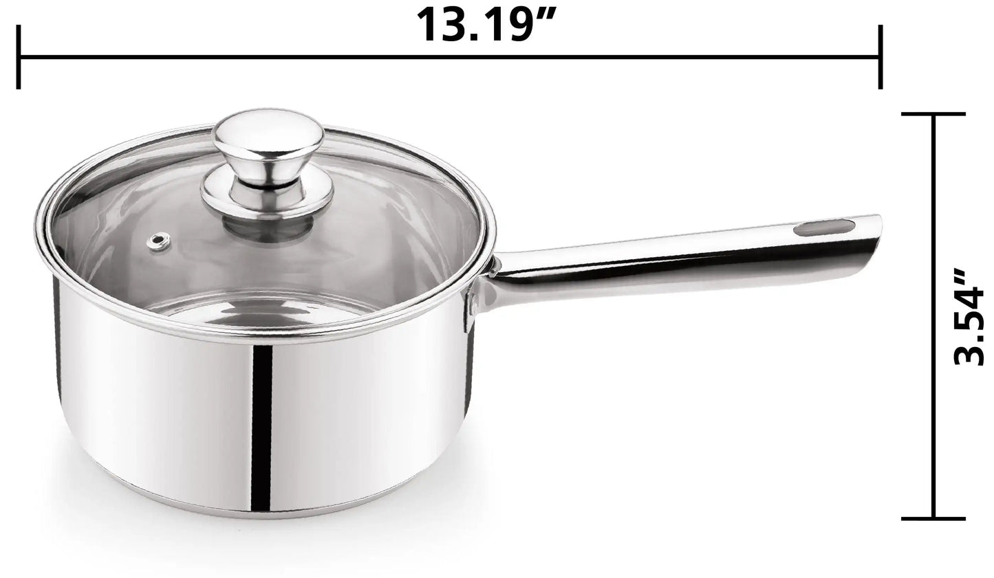 10-Piece Nonstick Stainless Steel Cookware Set – Durable, Stylish Pots & Pans for Everyday Cooking