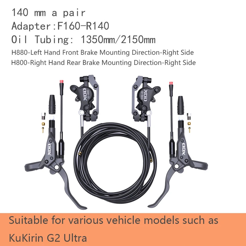 XOD H800/H880 Hydraulic Disc Brake - Hydraulic Oil Brake System for KUKIRIN G2 Master, G2 MAX and G2 Pro Electric Scooters