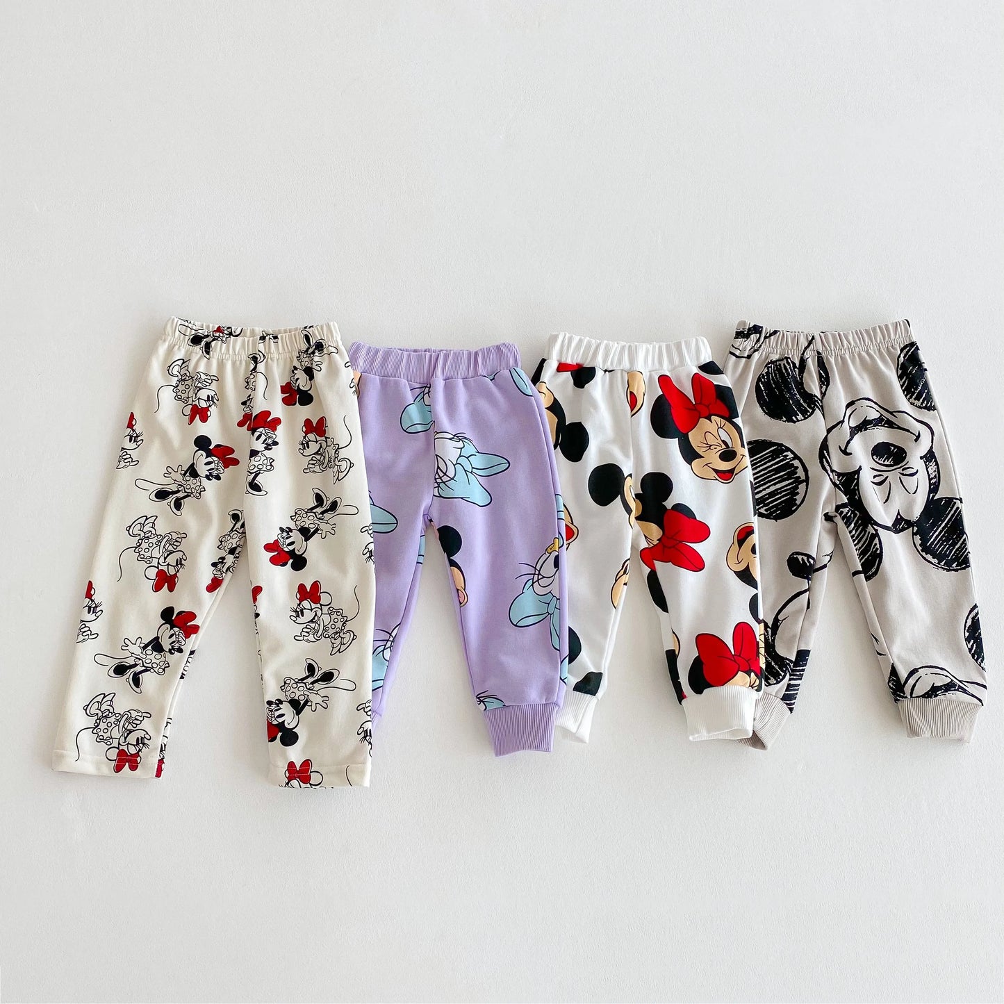 Disney Cartoon Sweatshirt Set – Autumn Long Sleeve Tops & Pants for Kids, Casual Outfit