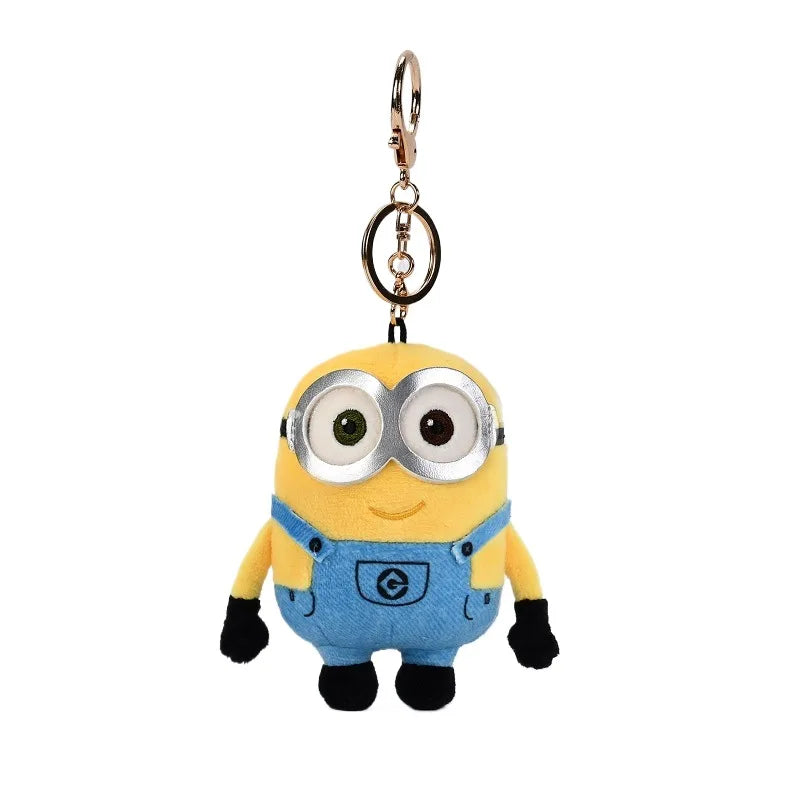 Cartoon Anime Minions Plush Keychain – Stuffed Animal Bag Hanging Toy, Perfect Gift for Kids