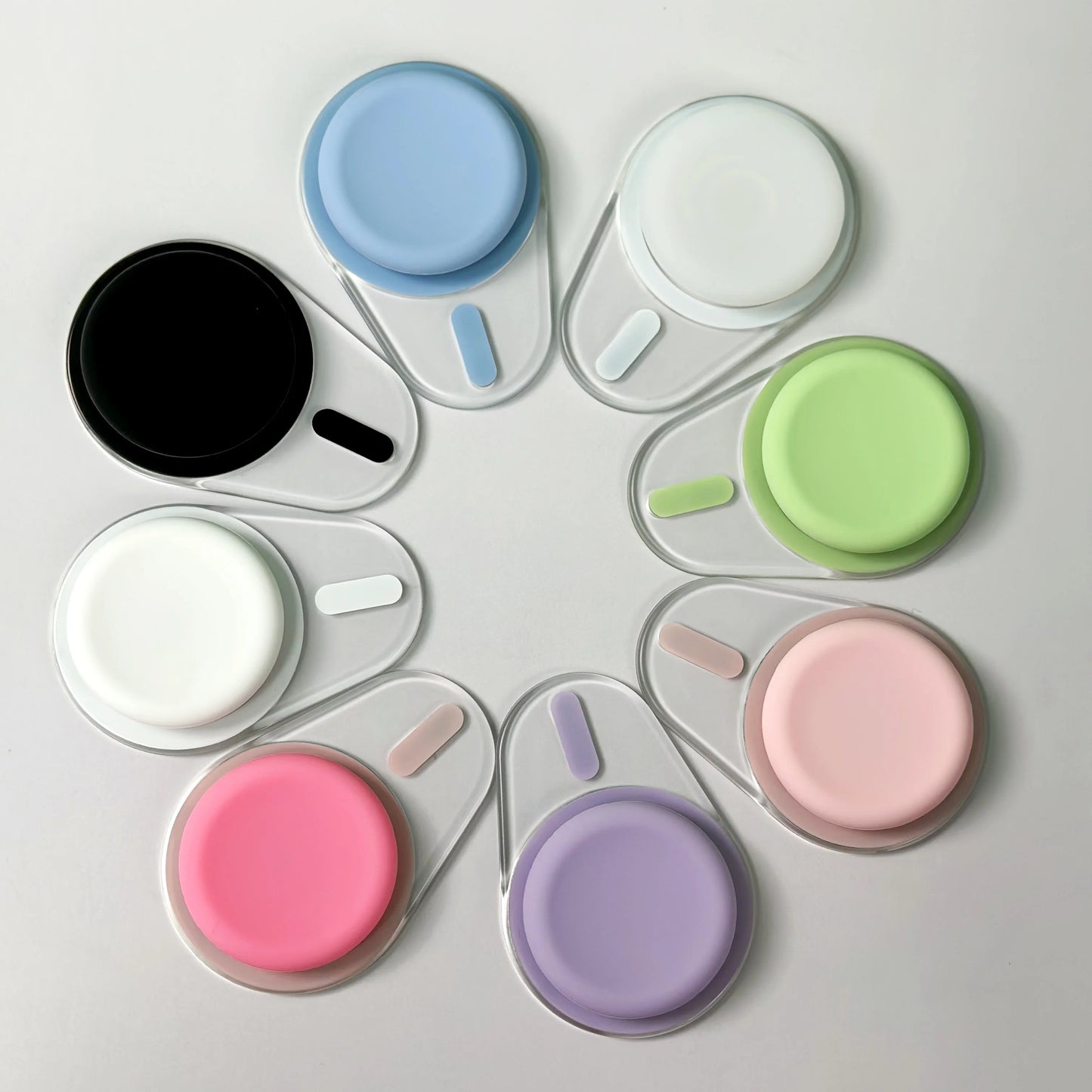 Oval Magnetic Silicone Phone Grip Holder: Finger Stand for iPhone 15, 14, 13, 12 - Foldable P-Socket Posket Grip Tok