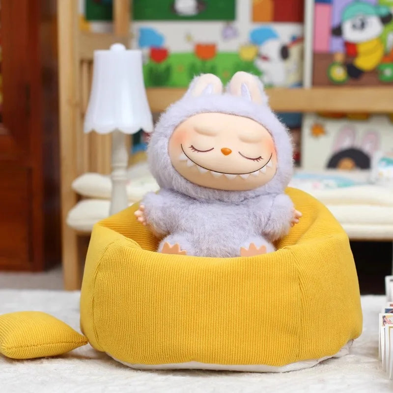 Labubu Mini Sofa for BJD Dolls – Plush Seat Decoration V2, Universal Kids’ Toy & Birthday Gift