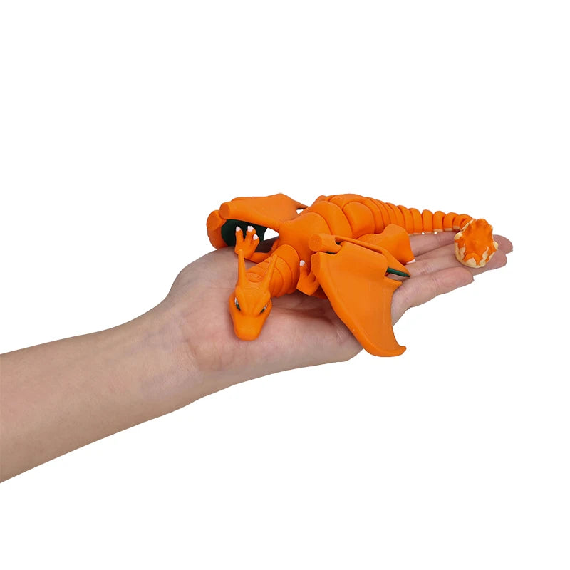 3D Printed Mega Charizard X Figure — Anime Dragon Egg Action Model Toy